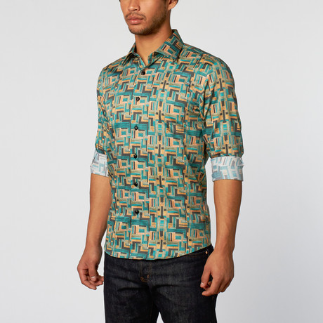Angles Slim Fit Button-Up Shirt // Multi (XS)