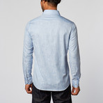 Shadow Design Slim Fit Button-Up Shirt // Light Blue (L)