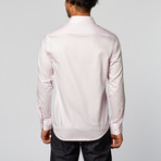 Slim Fit Button-Up Shirt + Floral Detail // Light Pink (XS)