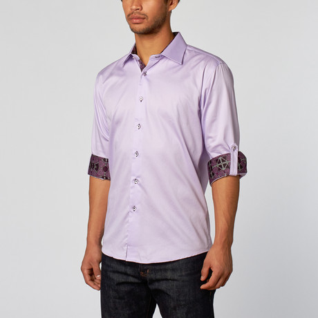 Slim Fit Button-Up Shirt // Lavender (XS)