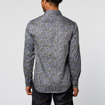 Overall Paisley Slim Fit Button-Up Shirt // Navy (XL)