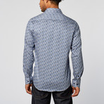 Overall Abstract Slim Fit Button-Up Shirt // Blue (XS)
