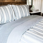 Beige Striped Comforter Set (Twin/Twin Extra Long)