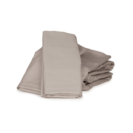 Woven Herringbone Cotton Sheet Set // Greige (Twin)