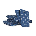 Navy Anchors by David Hart Sheet Set (Twin)