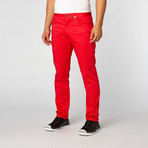 Date Night Comfort Fit Casual Pant // Red (42WX32L)