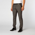 T.R. Premium // Comfort Fit Casual Plaid Pant // Grey (36WX32L)
