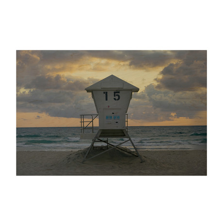 SoCal Lifeguard Stand // Wood Print (24" x 16")