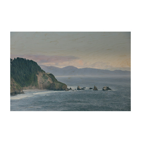 Oregon Cliff House // Wood Print (24" x 16")