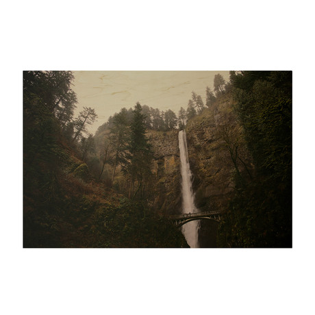 Multnomah Falls // Wood Print (24" x 16")