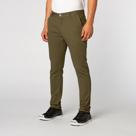 The Knight Rider Slim Chino Pant // Olive (30WX30L)