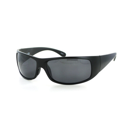 Wrap Sunglasses // Matte Black + Smoke Lenses