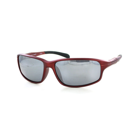 Wrap Sunglasses // Matte Red + Gray Tips