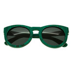 Malloy Sunglasses (Teal Frame // Black Lens)