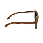 Parkinson Sunglasses (Cherry Zebra Frame // Black Lens)