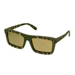 Garcia Sunglasses (Green Zebra Frame // Gold Lens)