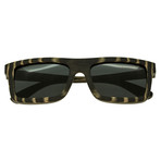 Ward Sunglasses (Black Stripe Frame // Black Lens)