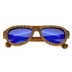 Marzo Sunglasses (Brown Frame // Blue Lens)