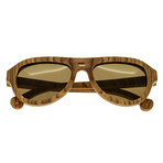 Marzo Sunglasses (Brown Frame // Blue Lens)