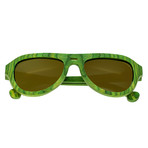 Morrison Sunglasses (Green Frame // Gold Lens)