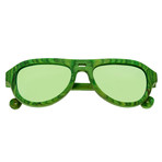 Morrison Sunglasses (Green Frame // Gold Lens)