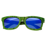 Slater Sunglasses (Green Frame // Blue Lens)