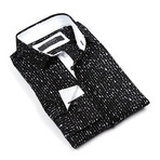 Coogi // Button-Up Shirt // Black + Teal (2XL)