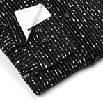 Coogi // Button-Up Shirt // Black + Teal (2XL)
