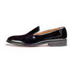 Patent Leather Loafer with Flower Punch on Toe // Black (US: 7)