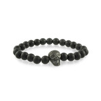 Black Onyx Black Spinel Skull Bracelet