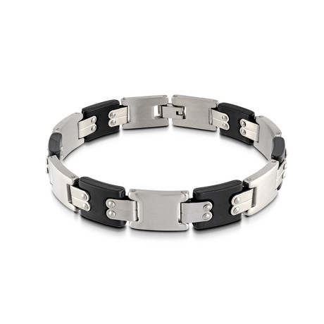 Black Aluminium Stainless Steel Bracelet