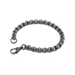 Black Stainless Steel Textured Bracelet