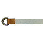 Maker & Co // Canvas Belt + Leather Trim // Cream (Small / Medium)