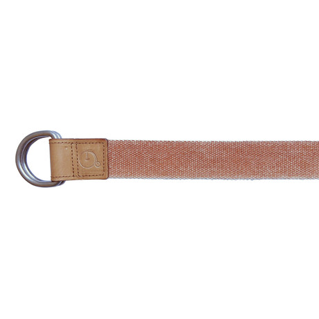 Maker & Co // Canvas Belt + Leather Trim // Orange (Small / Medium)