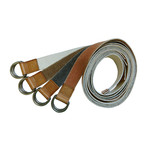 Maker & Co // Canvas Belt + Leather Trim // Orange (Small / Medium)