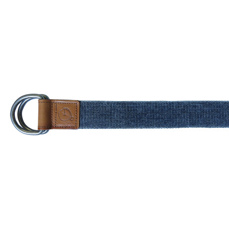 Maker & Co // Canvas Belt + Leather Trim // Navy (Small / Medium)