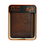 Realtree // Leather Trifold Wallet // Brown