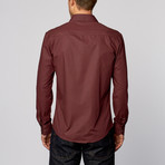 Classic Button-Up Shirt // Burgundy (2XL)