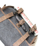 Leather + Canvas Survey Backpack (Green)