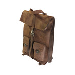 Leather Survey Backpack (Brown)