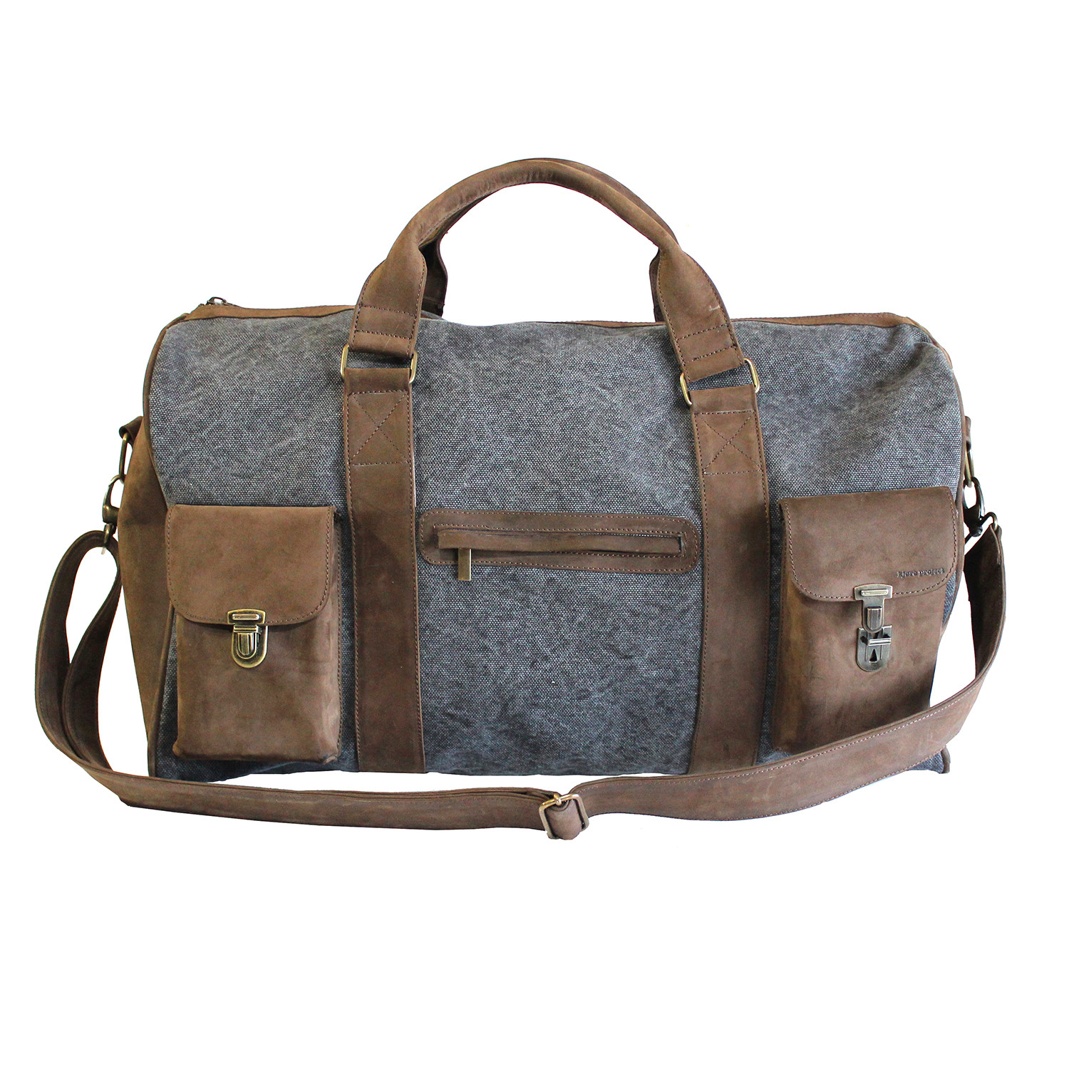 Leather + Canvas Travel Bag (Green) - Kjøre Project - Touch of Modern