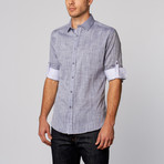 Lightweight Button-Up Shirt // Navy (L)