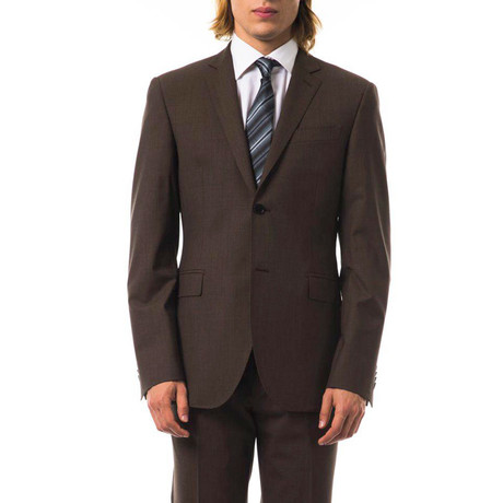Slim Fit Suit // Marrone Check (Euro: 44)