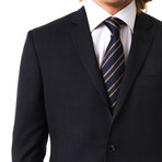 Slim Fit 2-Button Suit // Small Stripe Blue (Euro: 56)