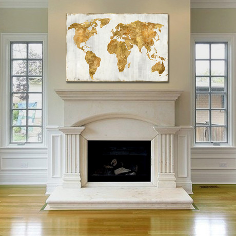 The World in Gold (20"W x 30"H // Paper)