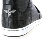 Creative Recreation // Cesario // Black Crocodile Perforated (US: 8)