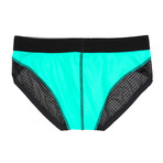 NY Mesh Brief // Turquoise (L)
