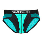 NY Brief // Turquoise and Black (XL)