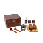 Basic Shoe Case Set // Walnut Valet + Saphir (No Inlay Trays)