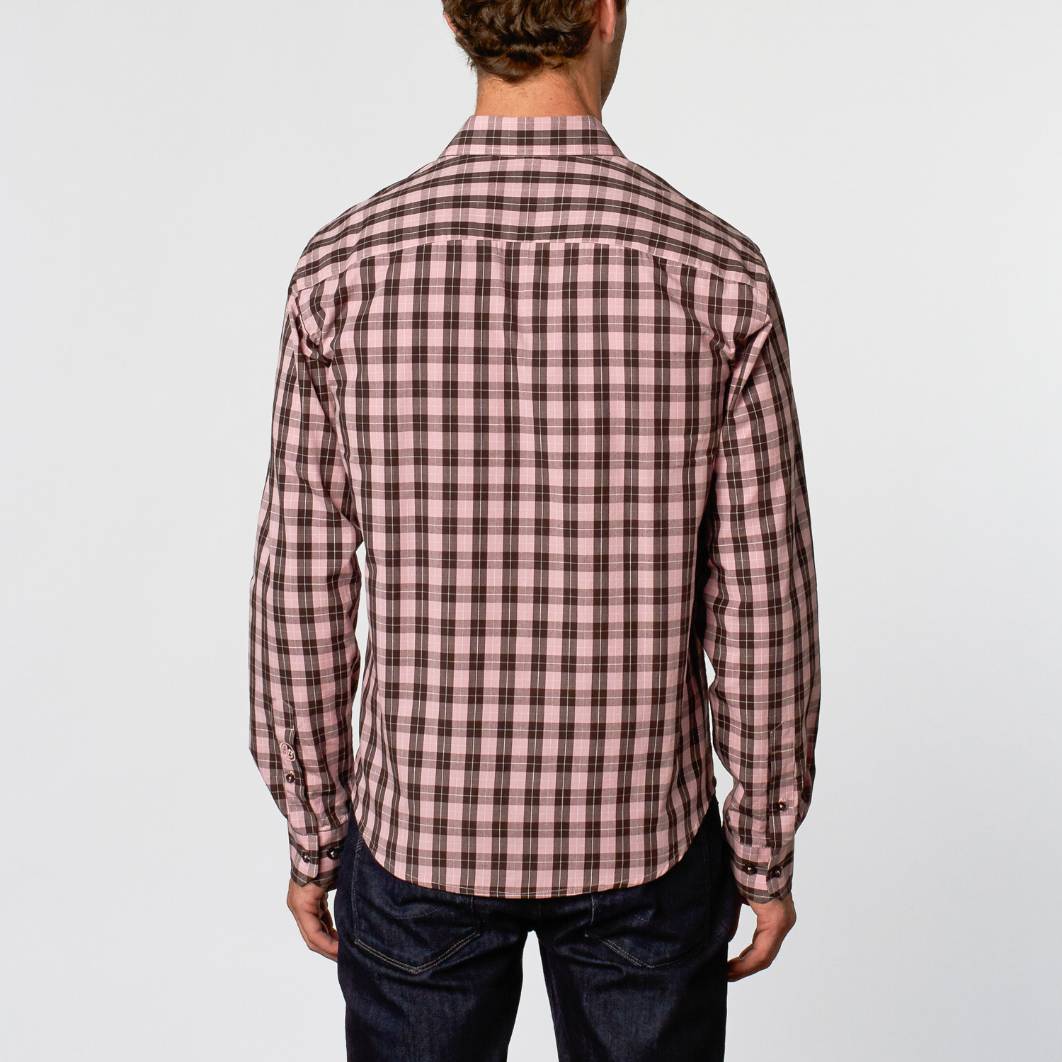 Giorgio Bellini // Lancaster Button-Up // Pink Plaid (L) - Clearance ...
